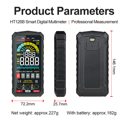 Multímetro digital portátil de precisão alta com exposição colorida do LCD